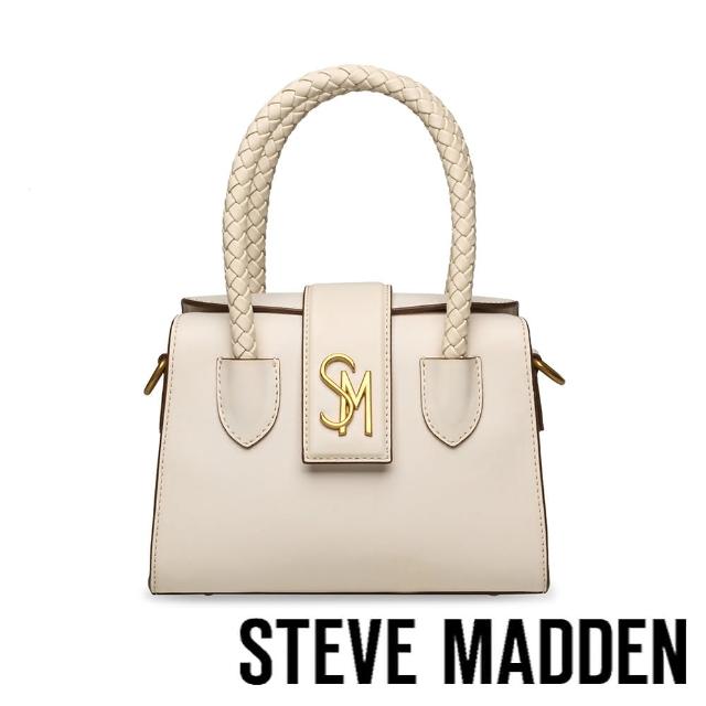 【steve madden】BOHAN 磁吸編織手提斜背包(白色)