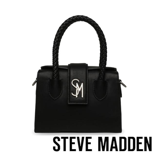 【steve madden】BOHAN 磁吸編織手提斜背包(黑色)