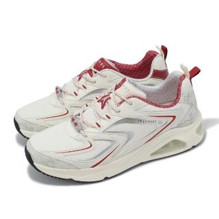 【SKECHERS】休閒鞋 Tres Air Uno-Year Of The Snake 男鞋 米紅 蛇年 氣墊 厚底(802025-WRD)