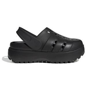 【adidas 愛迪達】Adilette Clog Platform 女鞋 黑色 休閒 厚底 涼拖鞋 JP9577