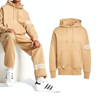 【adidas 愛迪達】NEU C HD 男款 卡其色 寬鬆 袋鼠口袋 寬鬆 連帽 長袖 JC9938