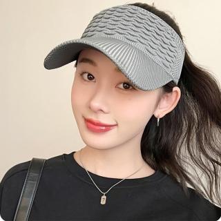 【LEESA】運動防曬帽\空頂帽\防曬帽\帽子\無頂太陽帽\遮陽防曬帽\防曬機能帽\大帽沿\運動