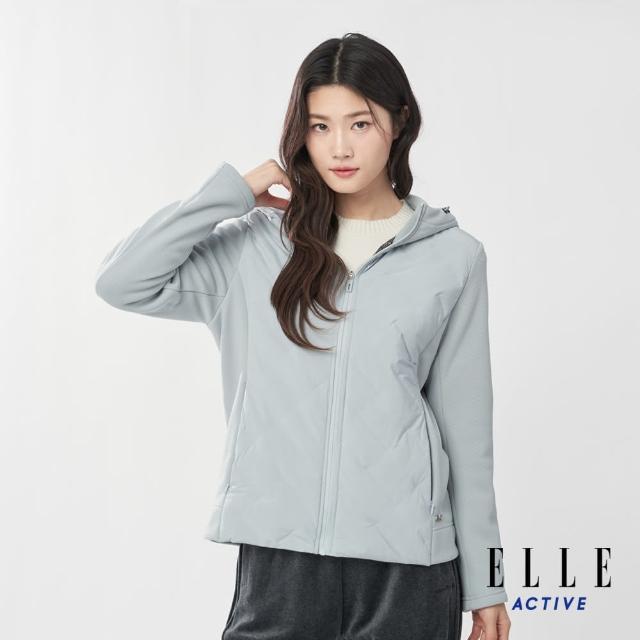 【ELLE ACTIVE】女款 機能保暖羽絨連帽外套-淺藍色(EA24A2W6702#31)