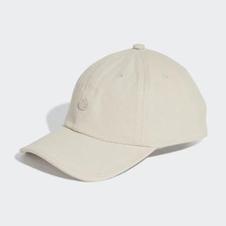 【adidas 愛迪達】帽子 運動帽 棒球帽 遮陽帽 三葉草 PE DAD CAP 米白 JN7136