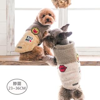 【日本BEACHE HOLIC】太陽貼布毛絨保暖衣 兩色(秋冬款寵物衣服 狗狗衣)