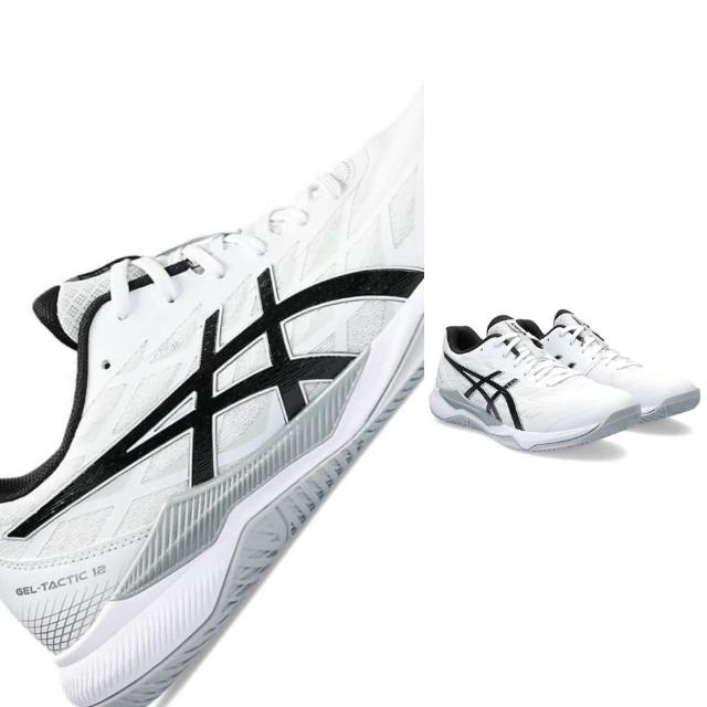 【asics 亞瑟士】GEL-TACTIC 12 男款 排球鞋 一般楦(1071A090-100 白黑 亞瑟膠 多功能室內球場鞋)