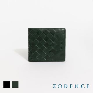 【ZODENCE 佐登司】CRAFTZEAL進口真皮中性編織4卡零錢袋短夾(多色/2025新款上市)