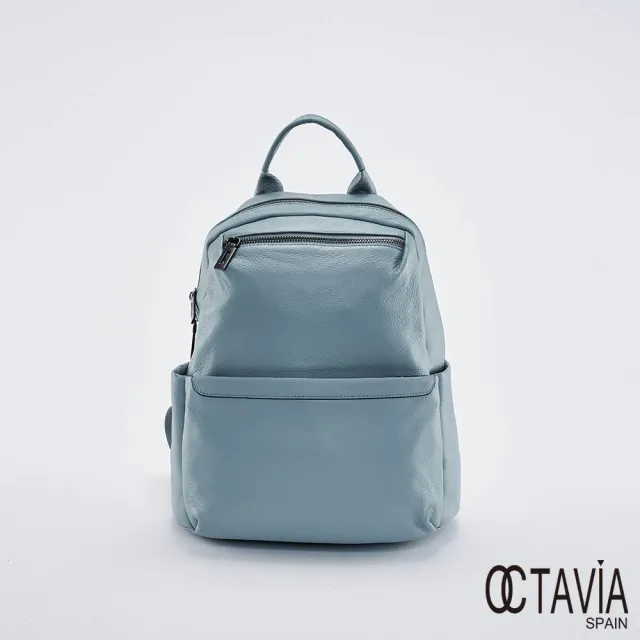 【OCTAVIA 8】OCTAVIA8 真皮- 童心粉彩系列 大人氣牛皮後背包 - 完美淡藍(OCTAVIA 8 真皮新