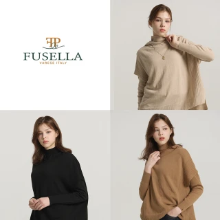 義大利FUSELLA貂絨羊毛毛衣兩件套
