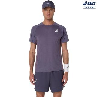 【asics 亞瑟士】短袖上衣 男款 ACTIBREEZE 海外版型 網球上衣(2041A320-500)