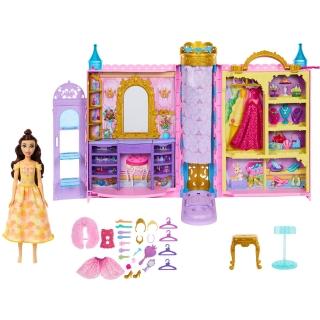 【Disney 迪士尼】公主-貝兒公主與手提衣櫥遊戲組(家家酒 玩具 女孩)