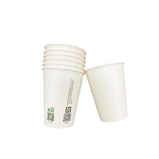 【CLEAN 克林】12oz 無塑福氣紙杯50入(臺灣製造 紙杯 無淋膜 冷熱兩用 咖啡杯 飲料杯 環保杯 免洗杯)