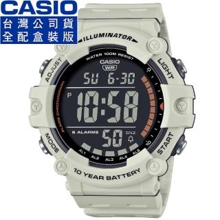 【CASIO 卡西歐】卡西歐大液晶野戰電子錶-黑 X 灰(AE-1500WH-8B2 全配盒裝版)