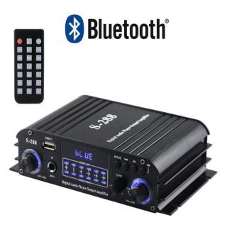【SongSH】擴大器功放機110V/12V藍芽遙控擴大機usb插卡4.0聲道HiFi車載喇叭(擴大機/功放機)