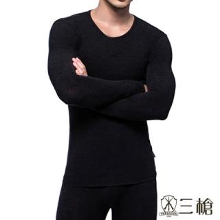 【三槍牌】三槍牌 暖感柔天絲 男長袖發熱衣(2件組 臺灣製 隨機取色)