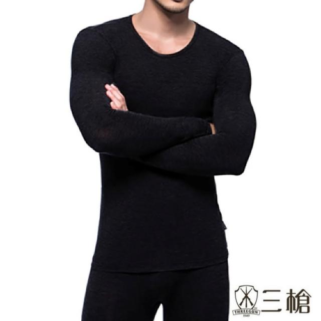 【三槍牌】三槍牌 暖感柔天絲 男長袖發熱衣(2件組 台灣製 隨機取色)