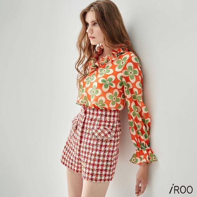 【iROO】復古窗花印花上衣
