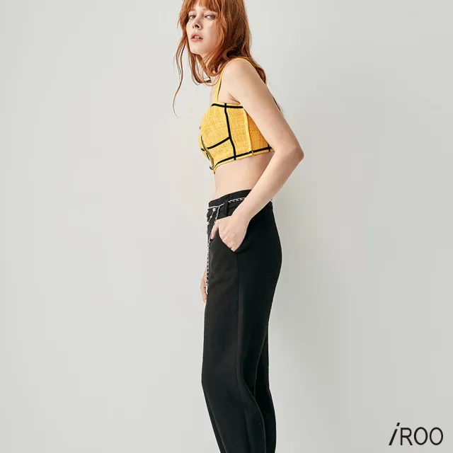 【iROO】附腰鍊錐形長褲