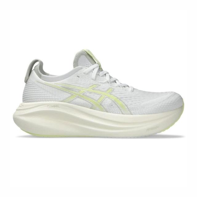 【asics 亞瑟士】Gel-nimbus 27 男 慢跑鞋 彈力 支撐 緩震 灰白 黃(1011B958-101)