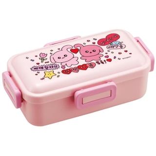 【小禮堂】SKATER Choigosim 方形四扣便當盒 530ml Ag+ PFLB6AG - 愛心款(平輸品)