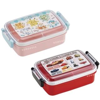 【小禮堂】SKATER 透明雙扣便當盒 450ml RBF3ANAG - 大集合款 寶可夢 CARS(平輸品)