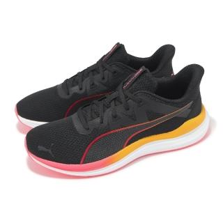 【PUMA】慢跑鞋 Reflect Lite 男鞋 黑 粉橘 透氣 緩衝 運動鞋(378768-30)