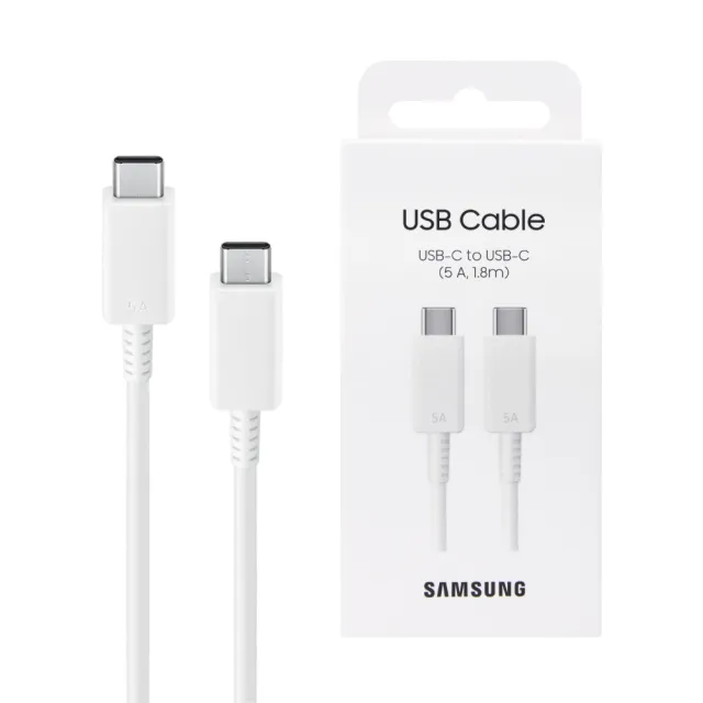 【Samsung 三星】原廠 25W PD 3.0超快充T2510+5A 1.8m 雙Type C 線DX510(公司貨)