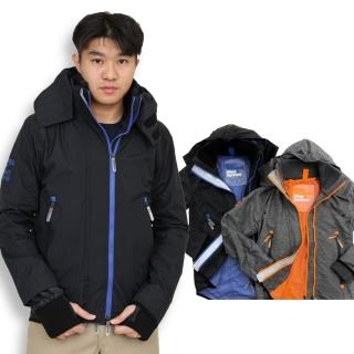【Superdry】極度乾燥 男外套 極度搶眼 雙立領 雙拉鍊 Superdry 連帽 透氣 網眼 運動 外套(3508EU4)