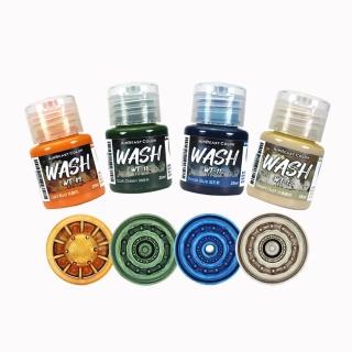 【PowerFalcon】AirBeast水漆墨線舊化套組C(WT-09~WT-12 WASH漬洗 水性舊化陳舊風化 模型漆)