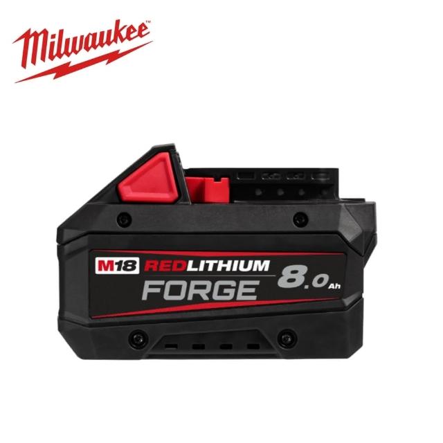 【Milwaukee 美沃奇】18V FORGE 8.0Ah 鋰電 電池 高散熱 高輸出 M18FB8(M18 FB8 鋰電池)