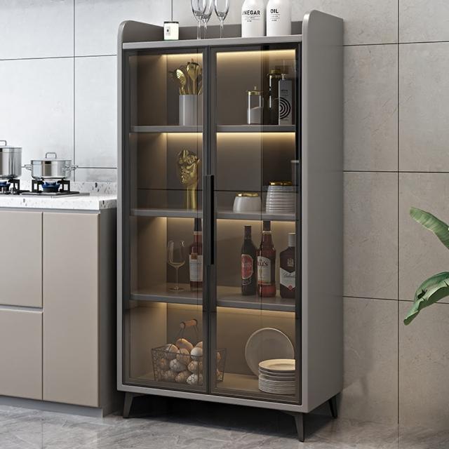 【軒菲家居】兩層80cm長 送安裝工具/感應燈(餐邊櫃 餐廚櫃 茶水櫃 酒櫃 置物櫃 儲物櫃 收納櫃 預購15天)