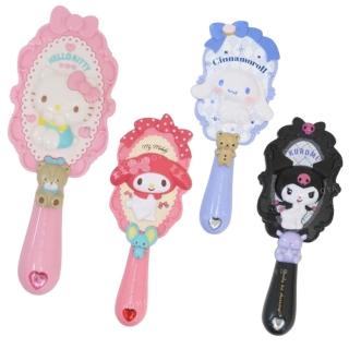 【小禮堂】Sanrio 三麗鷗 造型氣墊梳 - 圓框角色 Kitty 酷洛米 大耳狗 美樂蒂(平輸品)
