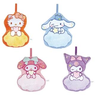 【小禮堂】Sanrio 三麗鷗 絨毛立體擦手巾 - 雲朵款 Kitty 美樂蒂 酷洛米 大耳狗(平輸品)