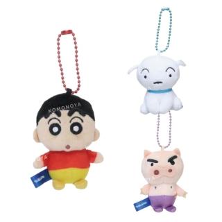 【小禮堂】蠟筆小新 絨毛吊飾娃娃 - 坐姿款(平輸品)