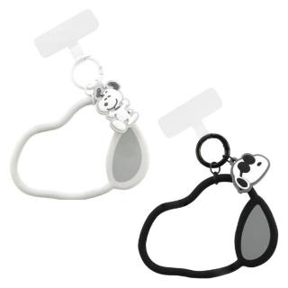 【小禮堂】Snoopy 史努比 矽膠手機腕繩 - 輪廓款(平輸品)