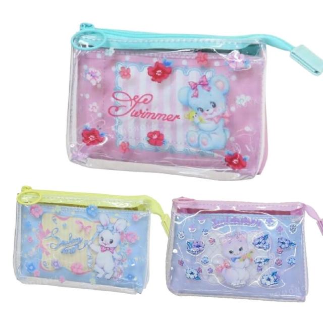 【小禮堂】Swimmer    PVC雙層化妝包(平輸品)