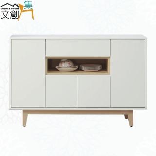 【文創集】歐瑞雙色4.1尺四門單抽餐櫃