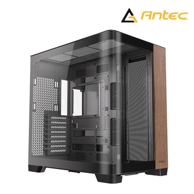 【Antec】C8 Curve Wood E-ATX 海景房 電腦機殼(黑色/支援背插ATX/TYPE-C)
