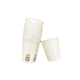 【CLEAN 克林】7oz 無塑福氣紙杯50入(臺灣製造 無淋膜 冷熱兩用 咖啡杯 飲料杯 環保杯 空白紙杯 免洗杯)