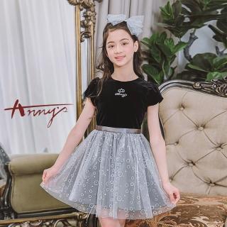 【ANNY’S 安妮公主】可愛燙銀泡泡拼接秋冬款公主袖禮服(2212黑色)