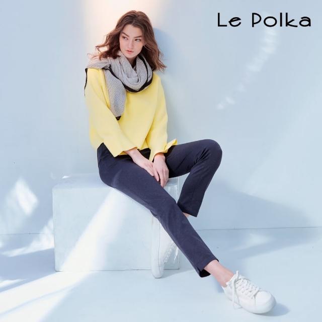 【Le Polka】後腰鬆緊側口袋長褲 -2色-女