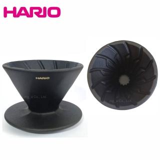 【HARIO】阿爾法01黑曜陶瓷濾杯(深型肋骨線)