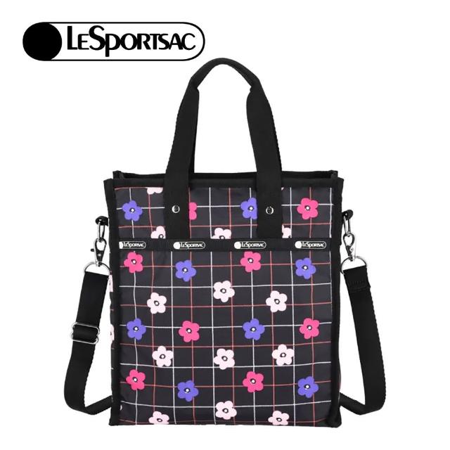 【Lesportsac】中型直式托特包(花格棋盤)