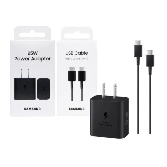 【Samsung 三星】原廠 25W PD 3.0超快充T2510+3A 1m 雙Type C 線DA705(台灣公司貨)