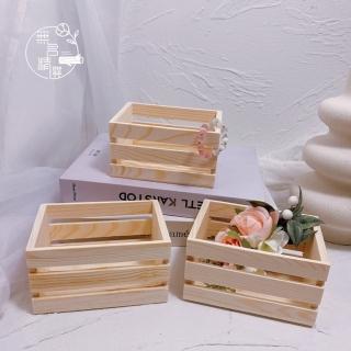 【無名精選】棧板系列 木質收納筐(拍照道具 展示架 模型收納筐)