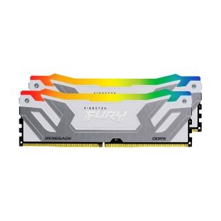 【Kingston 金士頓】FURY Renegade DDR5 8400 48GB（2x24GB）RGB 記憶體記憶體 白色(KF584CU40RWAK2-48)