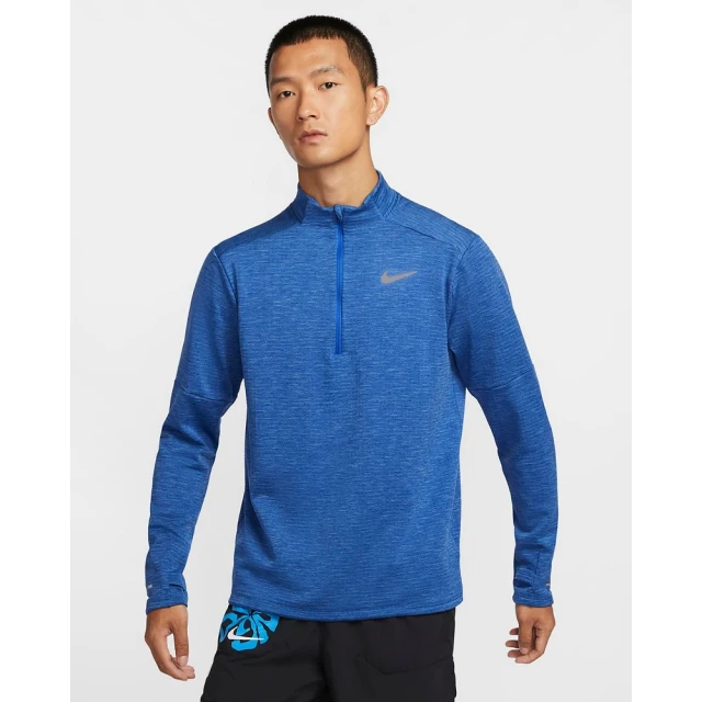 NIKE 耐吉 長袖上衣 跑步上衣 機能 排汗 男款 AS M NK TF RPL ELEMENT HZ 藍色(FZ1150480)