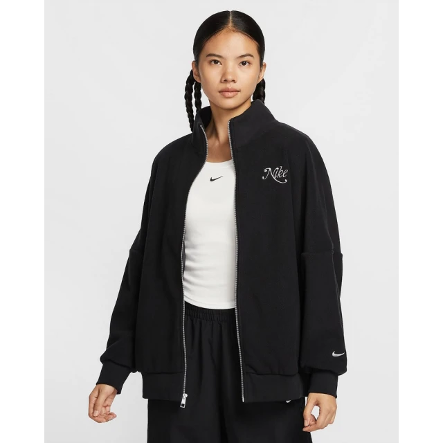 NIKE 耐吉 舖棉外套 休閒外套 運動外套 夾克 女款 AS W NSW NSP TRK JKT 黑色(HQ7977010)