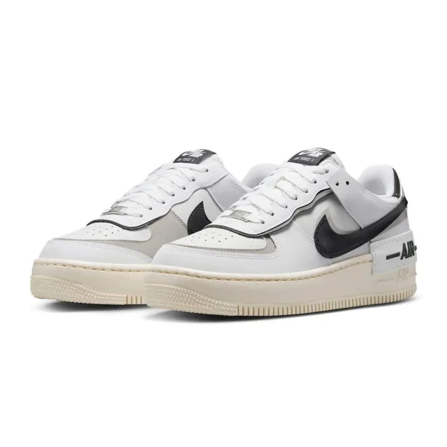 NIKE 耐吉 W AF1 SHADOW 女款 黑白灰 解構 休閒鞋 穿搭 運動(DZ1847-110 ∞)