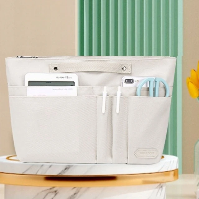 英國FGODA 雙層手提式多用途衣物/玩具收納掛袋-3入(衣